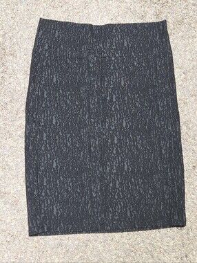 Lularoe Classic Black Gray Textured Pencil Skirt - Women